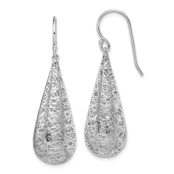 Sterling Silver Tear Drop Dangle Earrings