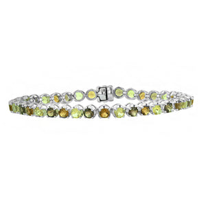 Sterling Silver Multi-color Gemstone Bracelet