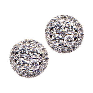 18 Karat White Gold Diamond Fashion Earrings