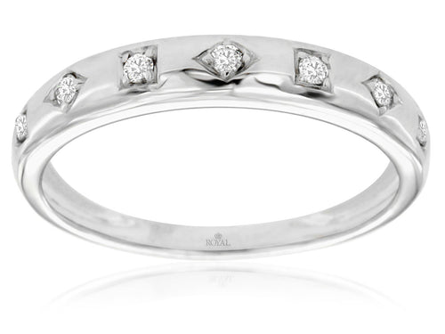 White Gold and Diamond Anniversary Ring