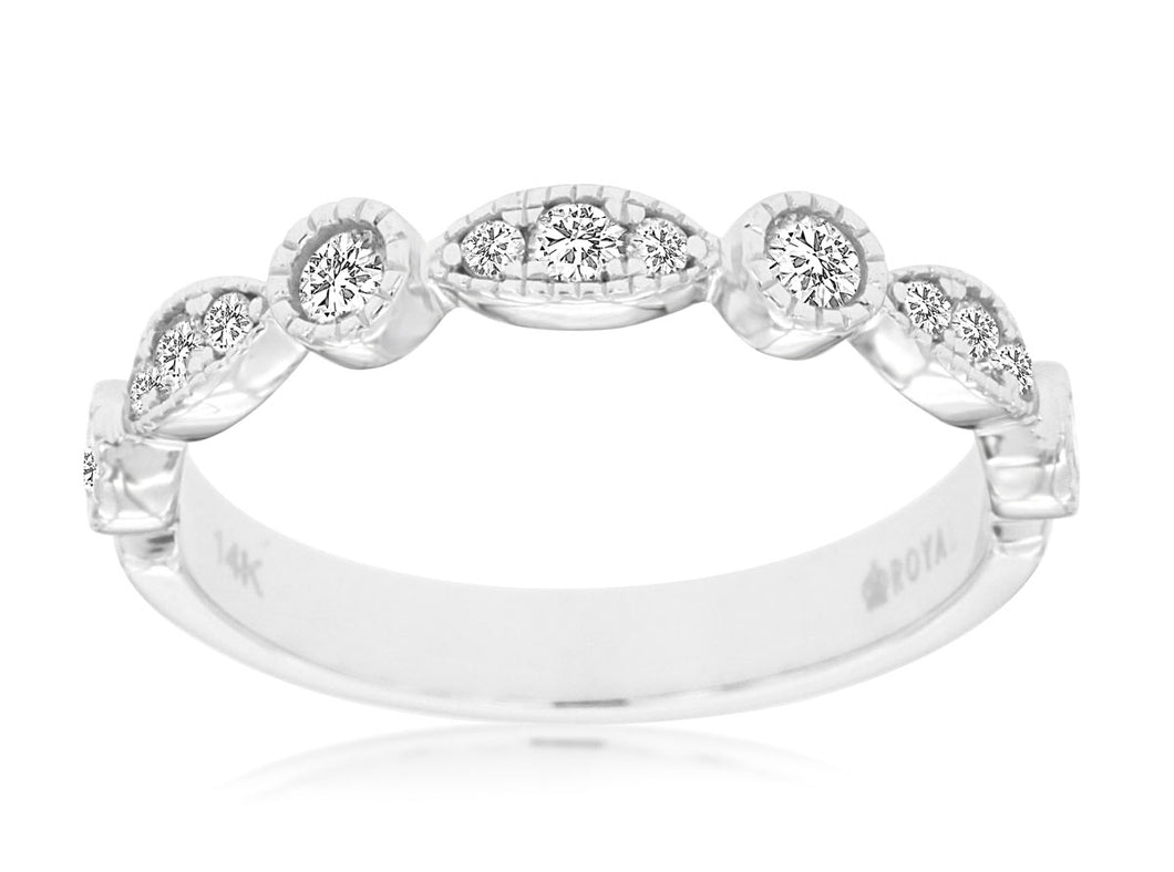 White Diamond Anniversary Ring